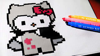 how to Draw vampire kitty - Hello Pixel Art by Garbi KW