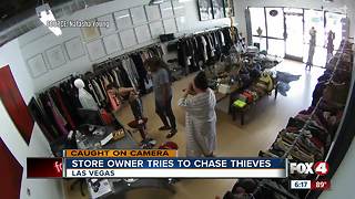 Store owner chases thieves