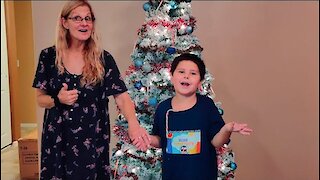Christmas: Noah & Nana Putting Up The Christmas Tree