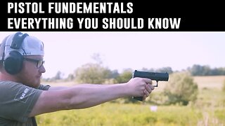 Pistol and Holster Fundamentals at the Shooting Range.