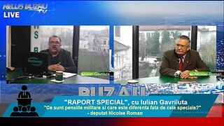 LIVE - TV NEWS BUZAU - RAPORT SPECIAL, cu Iulian Gavriluta. Despre pensiile militare si cele spec…