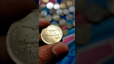 CIVIL AVIATION INDIA 100 YEARS 5 RUPEES COIN 1911-2011.#shorts #coin #oldcoin