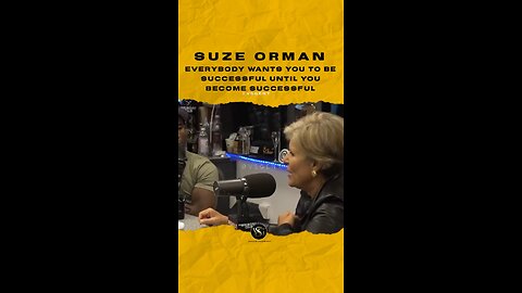 @therealsuzeorman Everybody wants you to be successful until you are successful