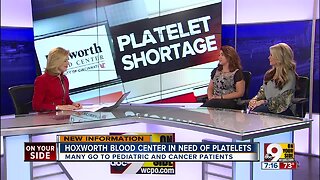 Hoxworth Blood Center appeals for platelet donors