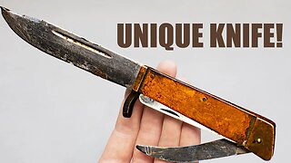 Old Folding Hunting Knife Restoration. Amazing Result