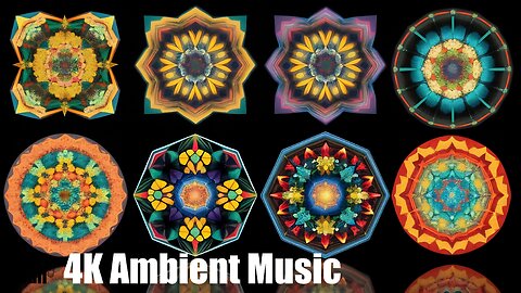 Ambient Music - Vandring | (AI) Reactive 3D | Kaleidoscope Visual Meditation 16 Urban