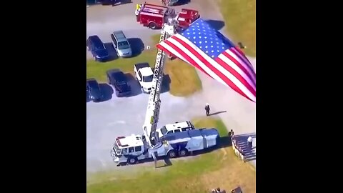 Corey Comperatore body was taken to the funeral on the his old firetruck