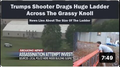 Trumps Shooter Drags Huge Ladder Across The Grassy Knoll