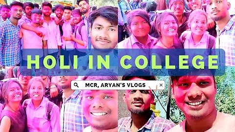 HOLI CELEBRATION VLOG MCR| होली स्पेशल🌈| इतने मज़े 🤯| @ARYANSVLOGS571#vlog #holi#ranchi#college