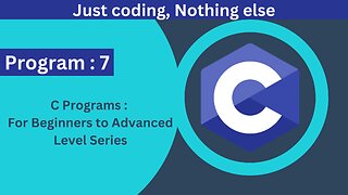 C Program 7 : Printing Fibonacci Series