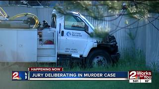 Jury deliberating in murder case