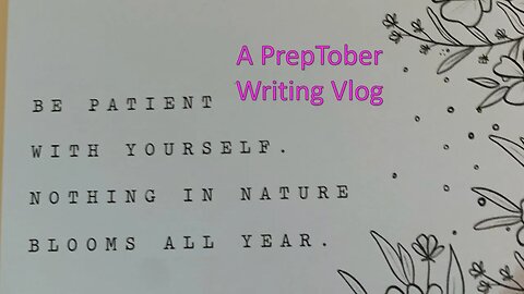 OMG A Writing Vlog #PrepTober