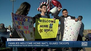 Families welcome home National Guard troops in Phoenix