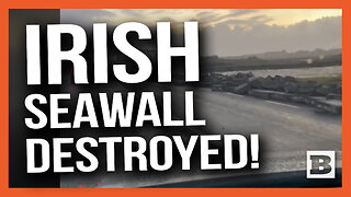 Irish Seawall DESTROYED! — Storm Debi Hits County Galway in Ireland