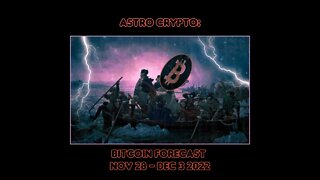 Astro Crypto: #bitcoin Weekly Forecast using #astrology Nov 28 to Dec 3 2022