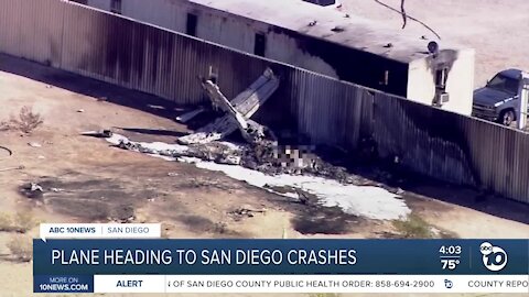 Plane heading to San Diego from Las Vegas crashes minutes after takeoff