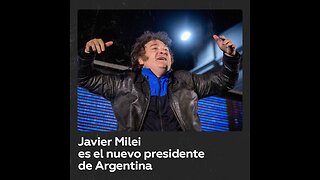 Javier Milei se pronuncia tras ganar las elecciones presidenciales en Argentina
