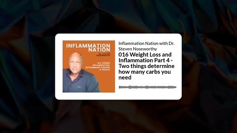 Inflammation Nation with Dr. Steven Noseworthy - 016 Weight Loss and Inflammation Part 4 - Two...