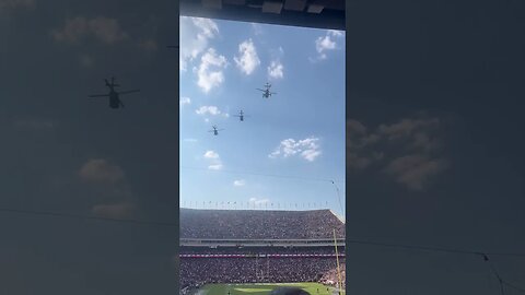 Incredible Helicopter Flyover at Kyle Field: A&M vs New Mexico College Football Game