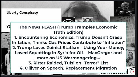 Liberty Conspiracy LIVE 8-8-24! Trump: inflation blind, Tulsi, Ritter Targeted, WAR, Speech