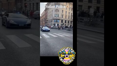 Supercar Showdown: Italian Police vs. NYC's Electric Clown Car! #funny #police #nypd #italy #shorts