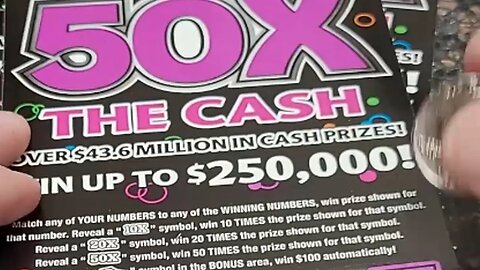 5 Scratch Off Lottery Tickets 50X The Cash!