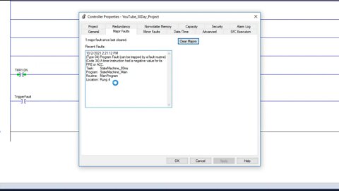 Fault Routines in Studio 5000 for Processor Fault Data Capture in 15-Minutes