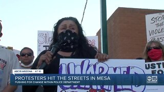 Protesters hit the streets in Mesa