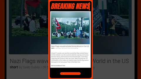 Current News | "Nazi Flags Spotted at Disney World: Gov. DeSantis Silent" | #shorts #news