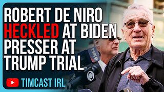 Robert De Niro HECKLED At Biden Presser At Trump Trial, RUNS From Trump Supporters