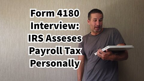 IRS Form 4180 Interview - Trust Fund Recovery Penalty Interview Explanation