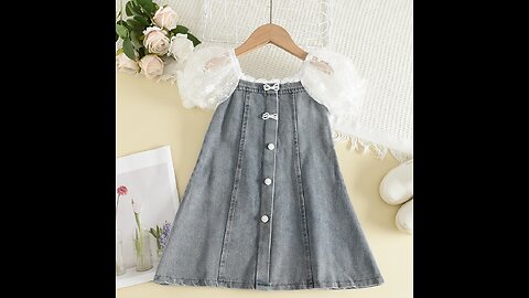 ANNUAL SALE! Children's Embroidery Three Dimensional Flower Lace Mesh Dress