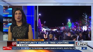 Tree lighting ceremony at Opportunity Village