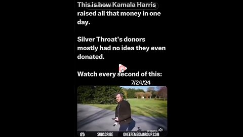 How Kamala Harris raised all that money in one day. Silver Throat's donars no idea they donated