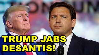Donald Trump takes a MASSIVE SHOT at Ron DeSantis! Is there BAD BLOOD brewing for 2024?