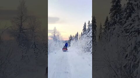 Snowmobiling from Lapland, Finland 🇫🇮 #winter #snowmobile #lapland
