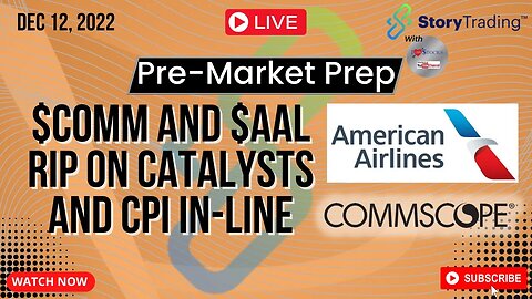 1/12/23 Pre-Market Prep: $COMM and $AAL Rip on Catalysts and CPI in-line