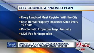 Omaha city council passes landlord registry, Mayor Stothert promises veto