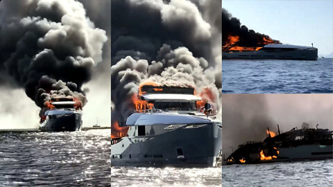 $25 Million Superyacht Burns Days After Being Delivered to its Owner ⛵