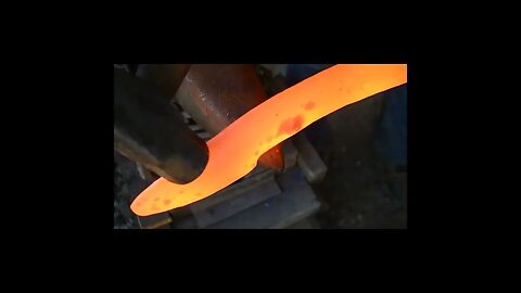 Forging a Khopesh sword quick build #knifemaking #forged