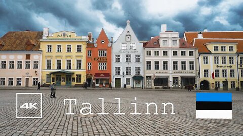 Tallinn, Estonia In Winter Walking Tour Tallinn Old Town (4K HDR)
