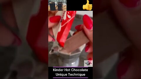 AMAZING! Kinder Hot Chocolate #hotchocolatedrink #shorts