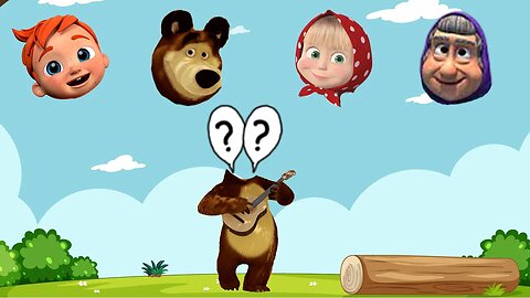 Masha And The Bear ,COCOMELON | Match the Head | Video for kids #033