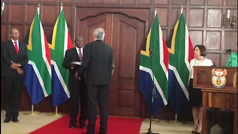 SOUTH AFRICA - Johannesburg - Ramaphosa letters of credence (videos) (9yR)