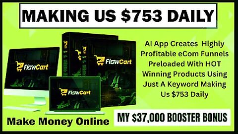 Flowchart World's First AI Ecom Funnel Builder Making Us $753 Daily _ Make Money Online