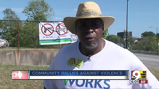 Community group marches to demonstrate against violence