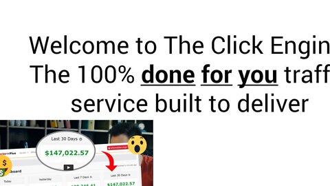 The Click Engine - How I Get 100% REAL buyer traffic