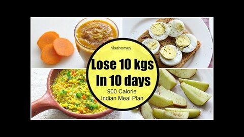 How To Lose Weight Fast 10 kgs in 10 Days - Full Day Indian Diet_Meal Plan For Weight Loss.