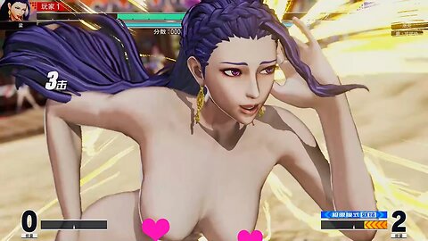 The King of Fighters XV nude mod 格斗游戏拳皇15 裸体梁师娘LUONG性感皮肤VS洛克 碧珍妮特