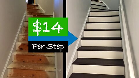 Transform your staircase with a $180 budget ($14 per step)